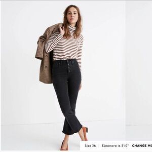 Madewell Cali Demi-Boot Jeans in Bellspring Wash: Button-Front Edition